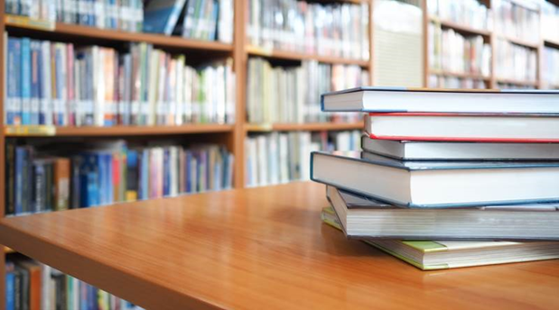 Books on table